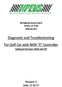HPEVS non e Curtis Controller golf car controller fault list